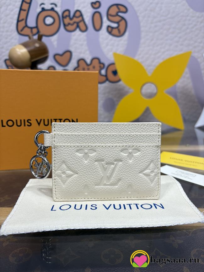 Bagsaaa Louis Vuitton M12179 LV Charms Card Holder White - 10.2cm - 1