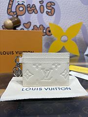 Bagsaaa Louis Vuitton M12179 LV Charms Card Holder White - 10.2cm - 1