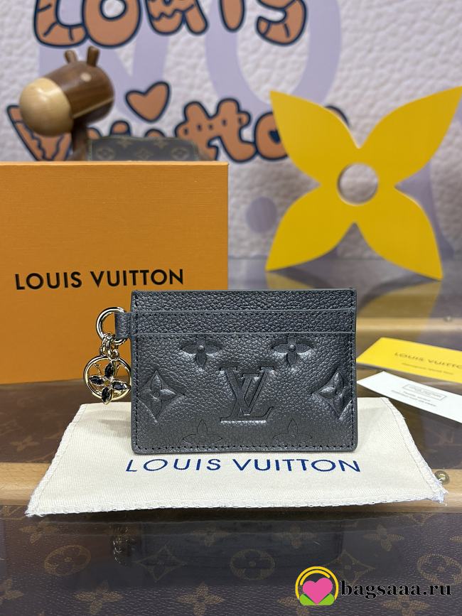 Bagsaaa Louis Vuitton M12178 LV Charms Card Holder Gun Metal - 10.2cm - 1