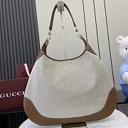 Bagsaaa Gucci B medium shoulder bag 815924 brown & cotton canvas - 49 x 46 x 4cm - 1