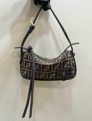 Bagsaaa Simply Fendi Mini Brown FF jacquard fabric mini bag - 22cm - 1