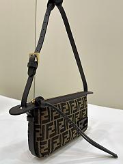 Bagsaaa Simply Fendi Mini Brown FF jacquard fabric mini bag - 22cm - 3