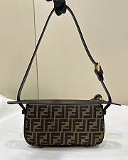 Bagsaaa Simply Fendi Mini Brown FF jacquard fabric mini bag - 22cm - 2