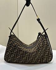 Bagsaaa Simply Fendi Medium Brown FF jacquard fabric bag - 34.5cm - 2