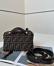 Bagsaaa Fendi By The Way Soft Mini Brown FF jacquard fabric mini bag - 20cm - 3