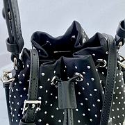 Bagsaaa Prada Re-Nylon mini-bag with studs 1BE067 black - 19.5cm - 3