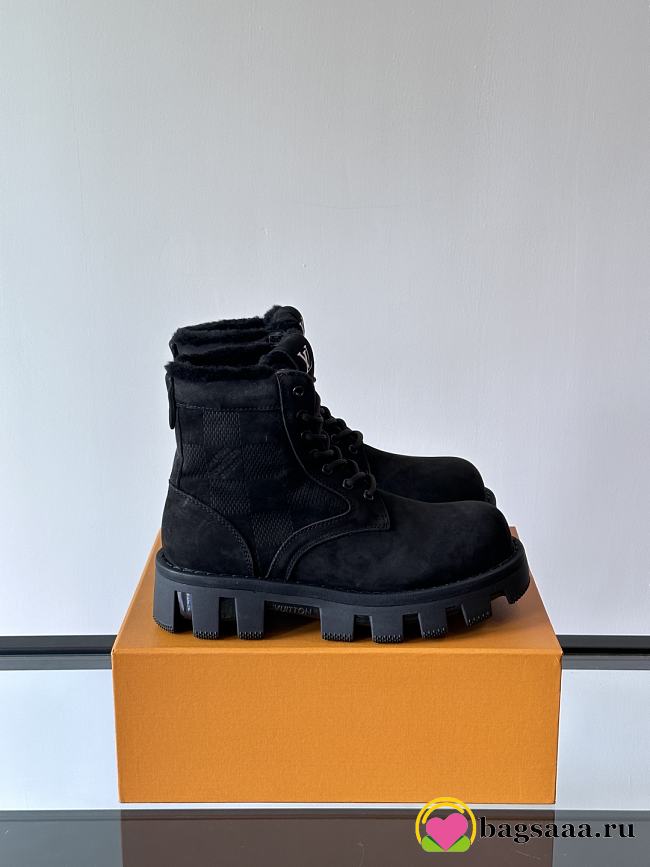 Bagsaaa Louis Vuitton LV Checker Ranger Boot Black - 1