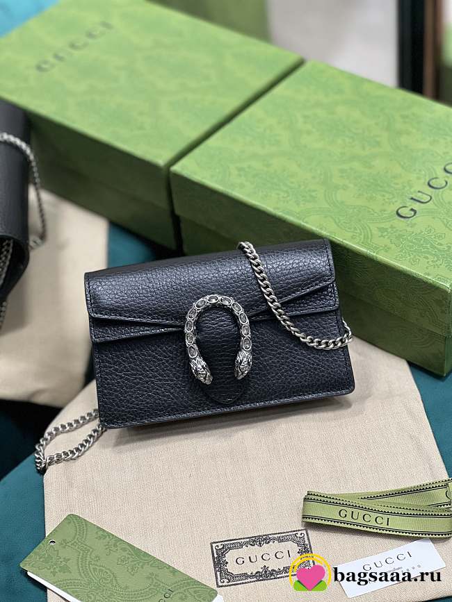 Bagsaaa Gucci Dionysus super mini bag 476432 black - 16.5cm - 1