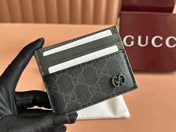 Bagsaaa Gucci Bi-colour card case with GG detail 795230 Black GG - 10cm