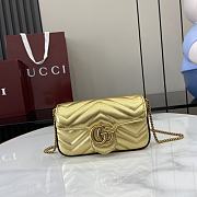 Bagsaaa Gucci GG Marmont Super Mini Bag 476433 Gold - 16.5x10x4.5cm - 1