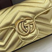 Bagsaaa Gucci GG Marmont Super Mini Bag 476433 Gold - 16.5x10x4.5cm - 2