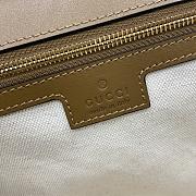 Bagsaaa Gucci Blondie medium top handle bag ‎815719 brown suede - 32 x 17 x 10cm - 2