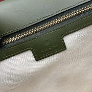 Bagsaaa Gucci Blondie medium top handle bag ‎815719 green suede - 32 x 17 x 10cm - 2