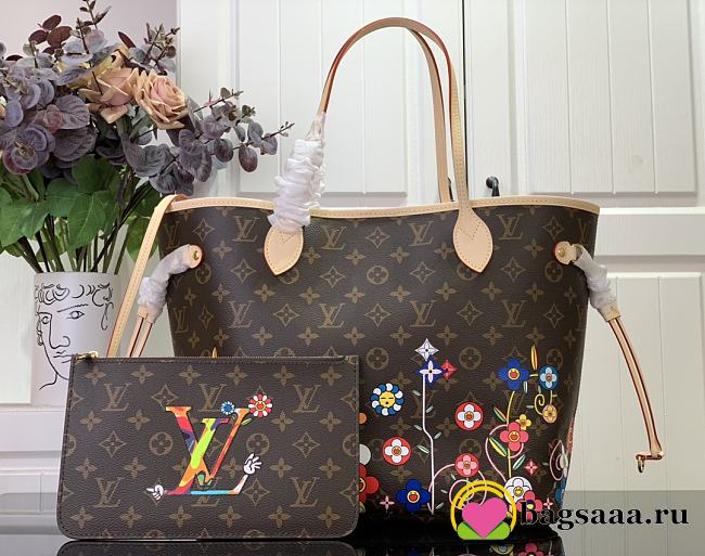 Bagsaaa Louis Vuitton M13271 LV x TM Neverfull MM Bag - 31 x 28 x 14 cm - 1