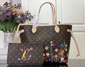 Bagsaaa Louis Vuitton M13271 LV x TM Neverfull MM Bag - 31 x 28 x 14 cm