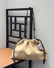 Bagsaaa Loewe Large Flamenco purse in suede calfskin beige - 41cm - 2