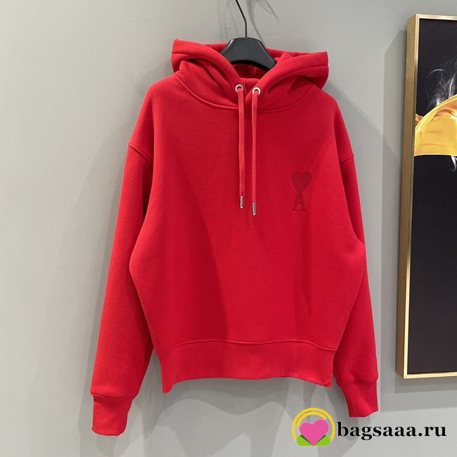 Bagaaaa AMI Paris Ami de Coeur hoodie red - 1