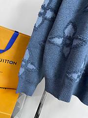 Bagsaaa Louis Vuitton Textured Cotton Crewneck Blue - 2