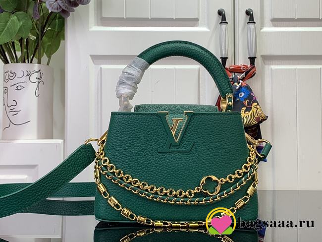 Bagsaaa Louis Vuitton M11906 Capucines Mini Green - 21cm - 1