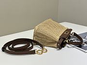 Bagsaaa Fendi Peekaboo Mini Brown leather and macramé bag - 23cm - 4