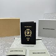 Bagsaaa Balenciaga Passport Holder in black semi matte soft textured calfskin - 14cm - 1