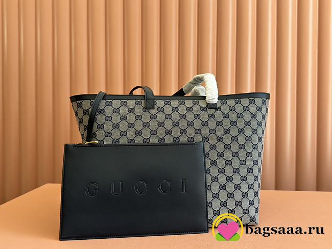 Bagsaaa Gucci Totissima medium tote bag 788203 beige & blue - 30cm - 1