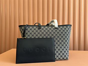 Bagsaaa Gucci Totissima medium tote bag 788203 beige & blue - 30cm