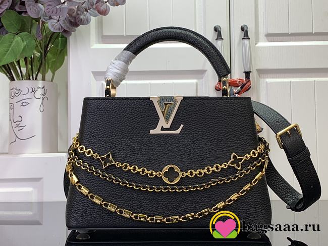 Bagsaaa Louis Vuitton M12345 Capucines BB Black - 27cm - 1