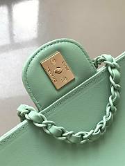 Bagsaaa Chanel Mini Flap Bag with Top Handle AS5243 Light Green - 20cm - 4