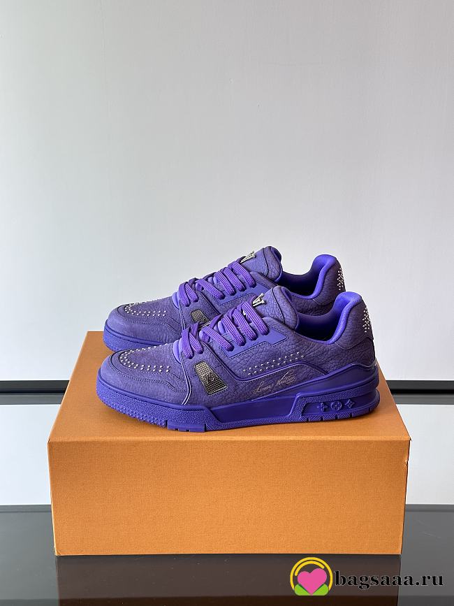 Bagsaaa LV Trainer Sneaker Purple - 1