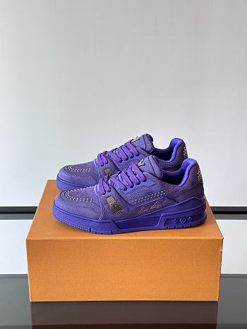 Bagsaaa LV Trainer Sneaker Purple