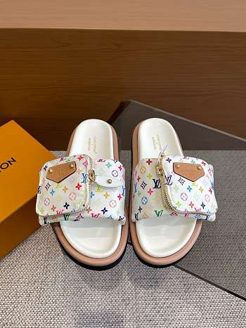 Bagsaaa LV x TM Pool Pillow Flat Comfort Mule Multicolored