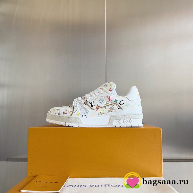 Bagsaaa LV x TM LV Trainer Sneaker Multicolored White - 1