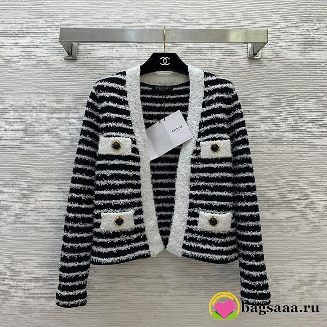 Bagsaaa Balmain Black & White 4 Pocket Jacket - 1