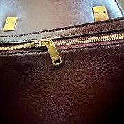 Bagsaaa Teen Garance Bag In Bicolour Patent Calfskin Dark Brown - 18.5 x 13.5 x 7 CM - 2