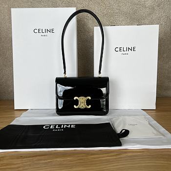 Bagsaaa Teen Garance Bag In Bicolour Patent Calfskin Black - 18.5 x 13.5 x 7 CM