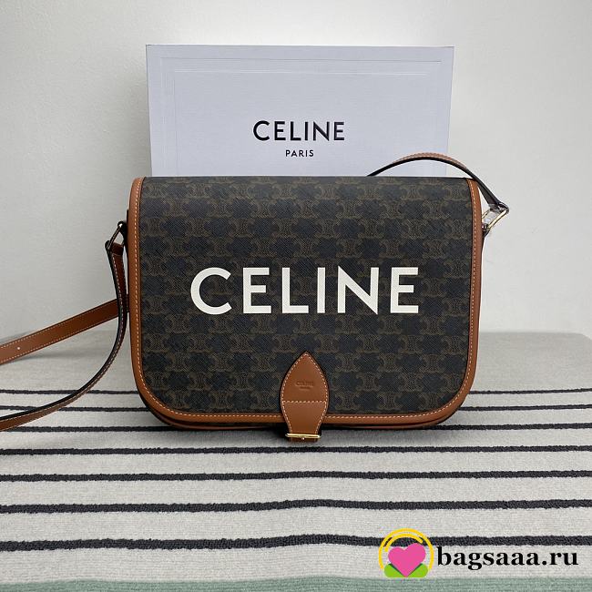 Bagsaaa Celine Messenger Folco in Triomphe Canvas with Celine print - 29 x 24 x 9 CM - 1