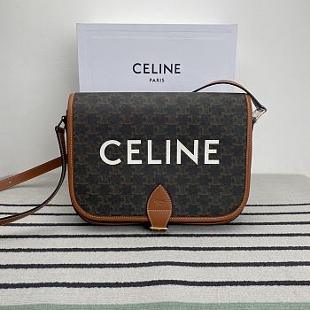 Bagsaaa Celine Messenger Folco in Triomphe Canvas with Celine print - 29 x 24 x 9 CM