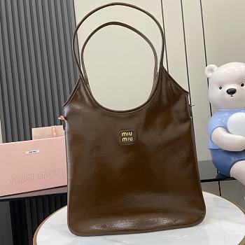 Bagsaaa Miumiu IVY naplak patent leather bag 5BG231 brown - 40cm