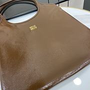 Bagsaaa Miumiu IVY naplak patent leather bag 5BG231 brown - 40cm - 2