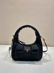 Bagsaaa Prada Re-Nylon and nappa leather mini-bag with bow 1BC241 black - 22cm - 1