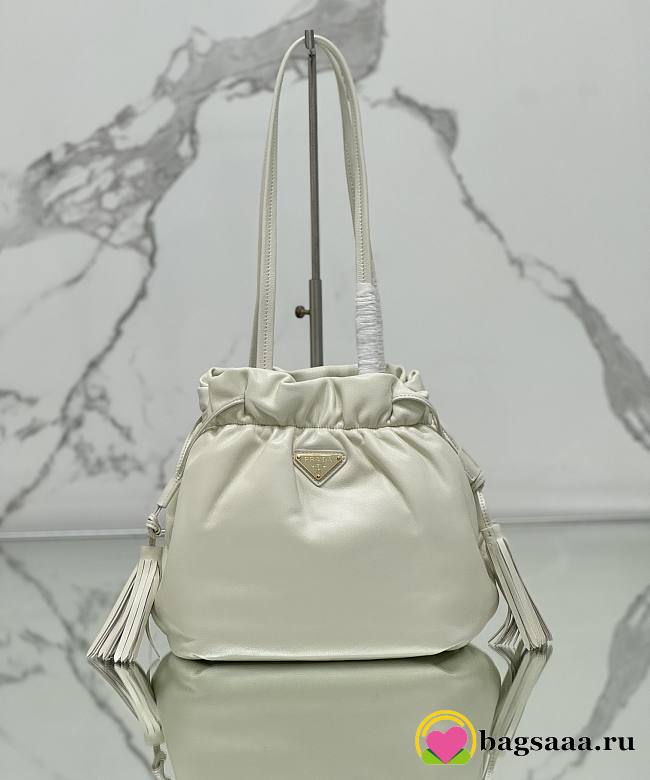 Bagsaaa Prada Nappa leather shoulder bag 1BG541 white - 30cm - 1