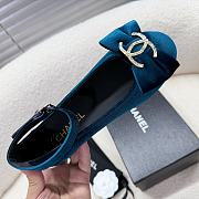 Bagsaaa Chanel Mary Janes Blue Velvet G46022 - 3