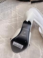 Bagsaaa Balenciaga Cagole leather mules white - 3