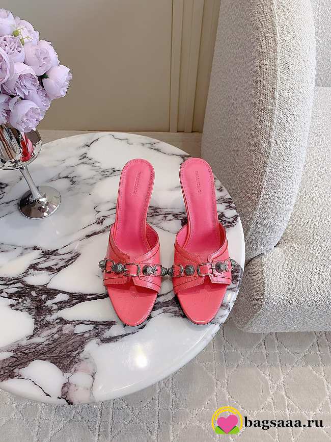 Bagsaaa Balenciaga Cagole leather mules pink - 1