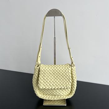 Bagsaaa Bottega Veneta Small Cobble Shoulder Bag 762711 Light Yellow - 19cm