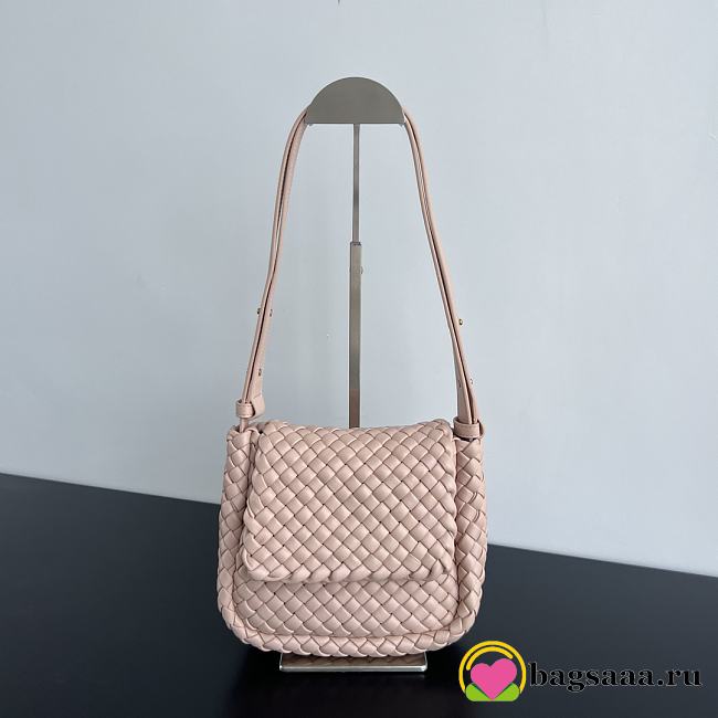 Bagsaaa Bottega Veneta Small Cobble Shoulder Bag 762711 Light Pink - 19cm - 1