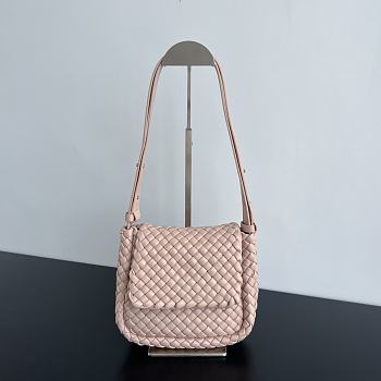 Bagsaaa Bottega Veneta Small Cobble Shoulder Bag 762711 Light Pink - 19cm