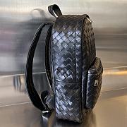 Bagsaaa Bottega Veneta Small Intrecciato Backpack Black - 41cm - 2