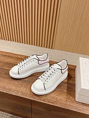 Bagsaaa Alexander McQueen Oversized Leather Sneakers White Pink - 1